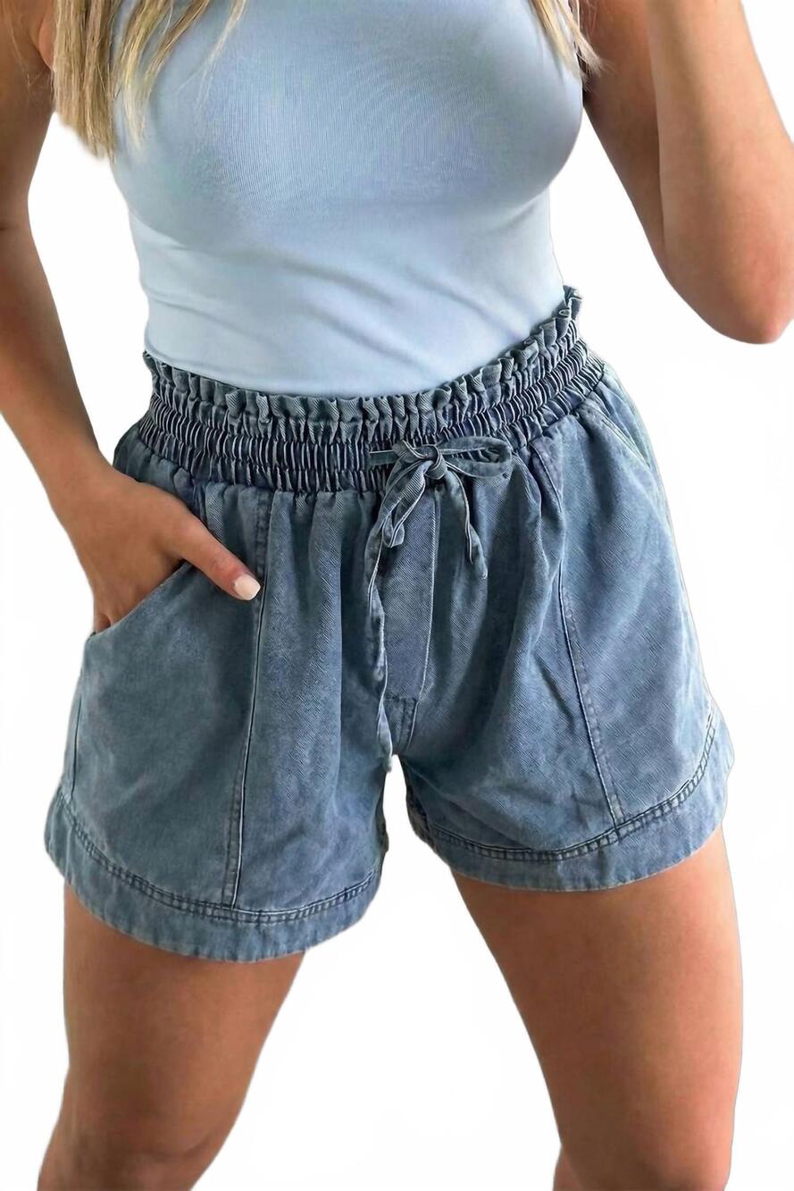 NEW AAPPARELLA cozy denim shorts in dusk blue